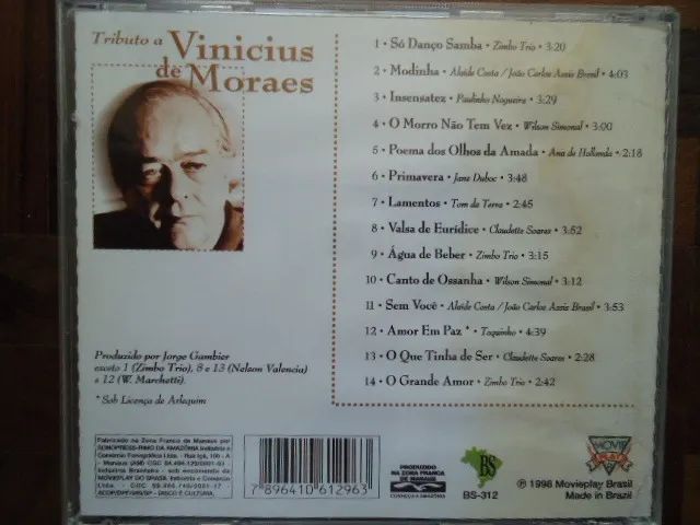 Cd Tributo a Vinicius de Moraes - Foto 2