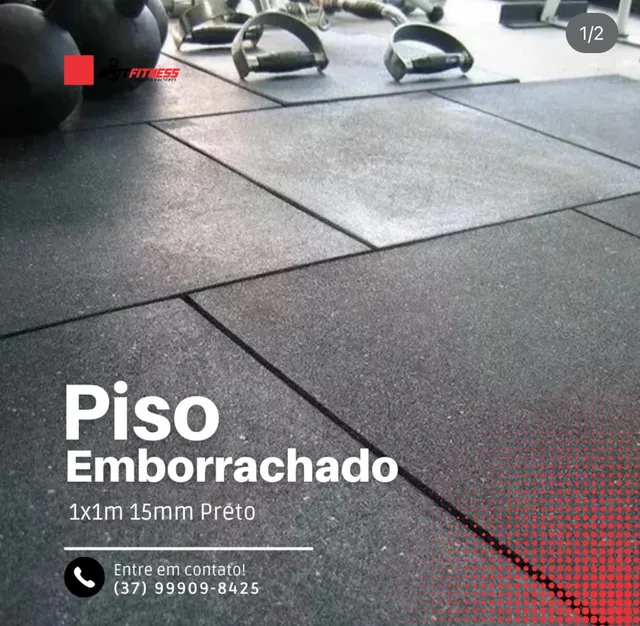 Placa de piso emborrachado 1X1 15mm