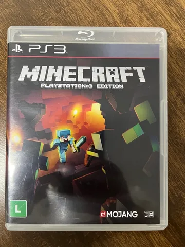 Minecraft, jogo original para ps3 usado, mídia física contém ris