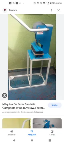 Vendo máquina Nova de fazer sandália havaianas - Equipamentos e