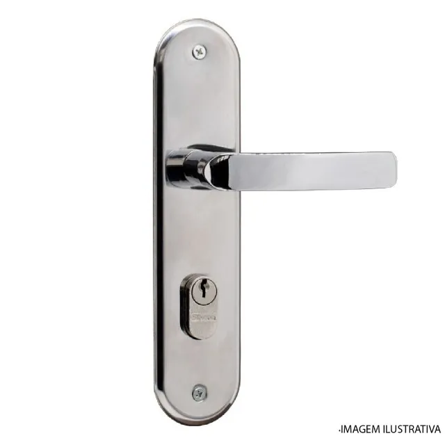 Fechadura Stam, aço inox, 40 mm - Portas e Janelas - Intermares