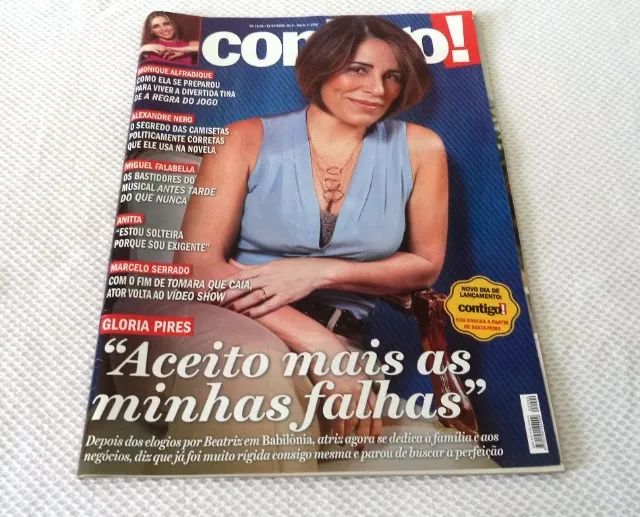 Revista Contigo 12 outubro 2015 Capa Gloria Pires. Para Colecionadores.