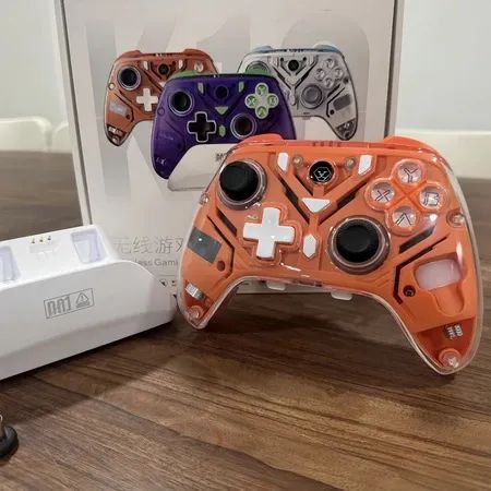 Controle Sem Fio Aolion Hall Effect Rgb C/ Dock Al-k10 