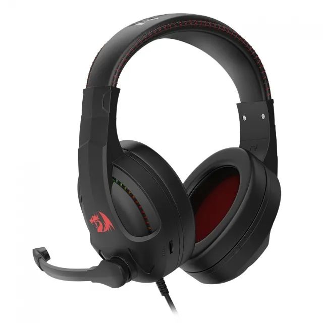 Headset Gamer Redragon Cronus Black Led RGB P2 C/ Adaptador P3 - WZetta - Foto 2