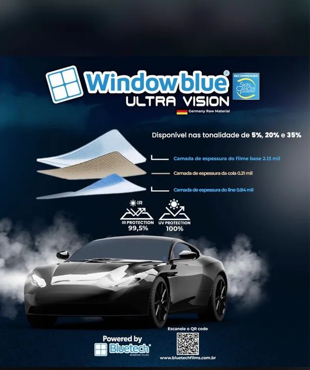 Película Automotiva e residencial Window Blue Ultra Vision