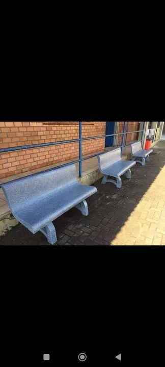 Bancos de praça personalizados, de concreto.  - Foto 4