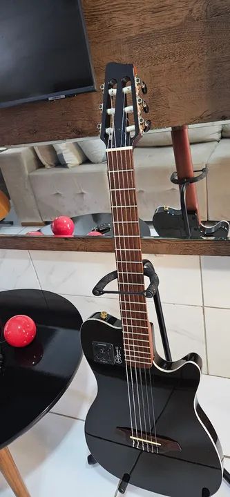 Violão maciço flat nylon elétrico  - Foto 5