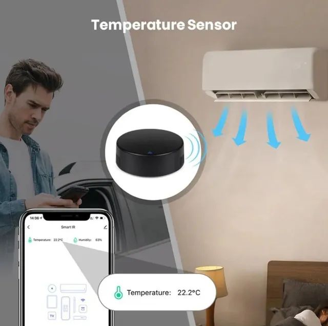 Controle Remoto Inteligente IR Tuya WiFi, Sensor de Temperatura e Umidade - Foto 4