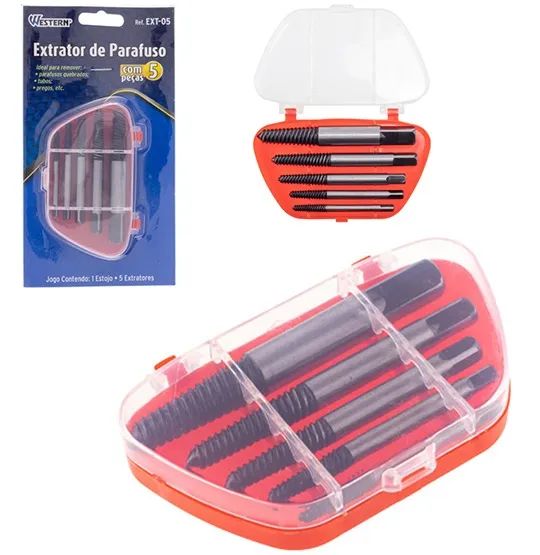 Extrator De Parafuso C/  5peças Western Ext-05 10056007