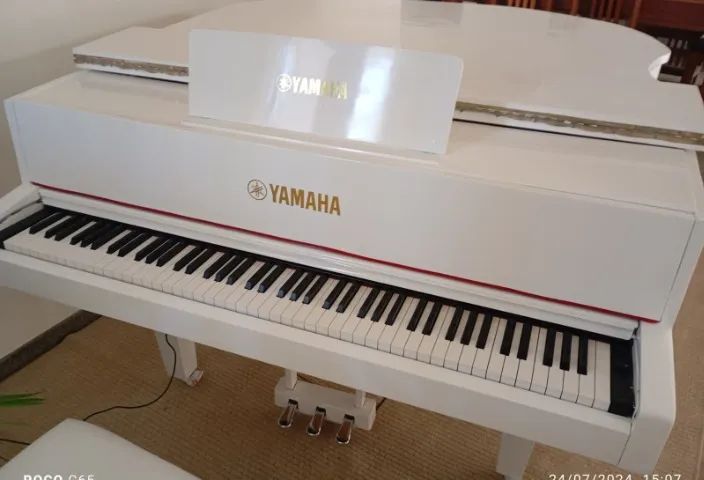 Piano Yamaha Digital Meia Cauda Branco - Foto 3