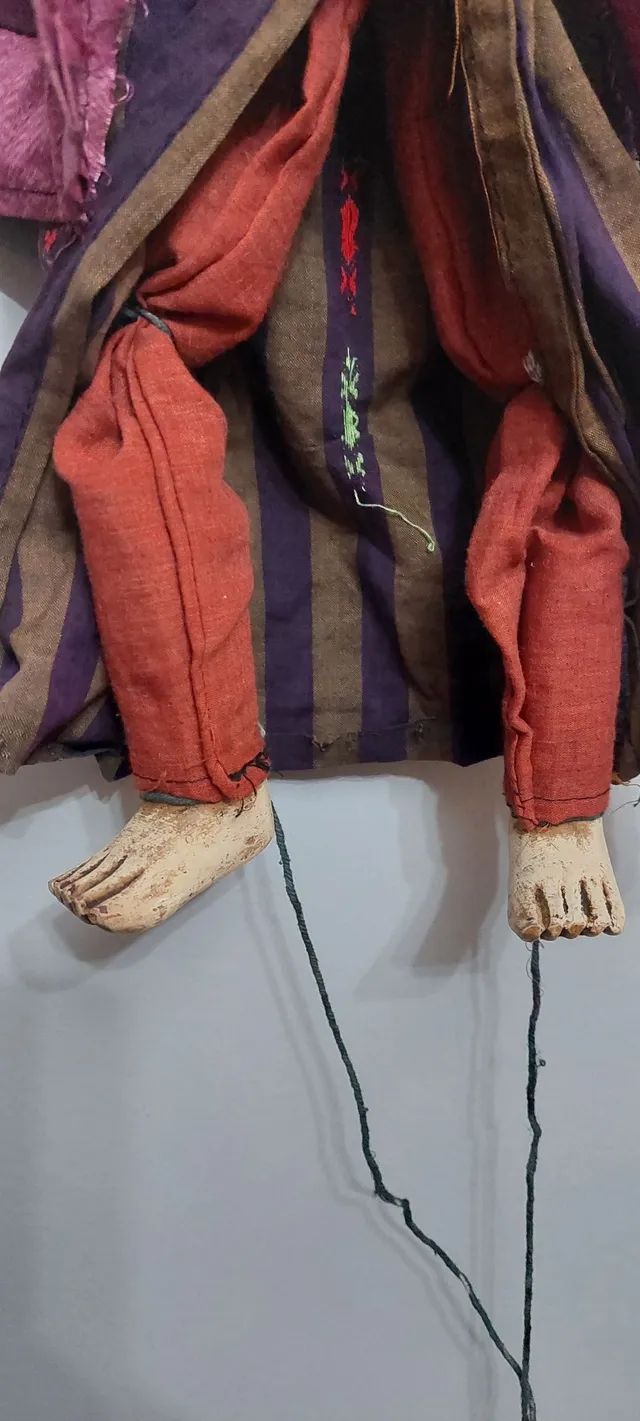 Antiguidade Marionete Birmanesa Boneco - Foto 3