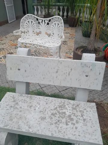 Banco em cimento para decoração de jardim e chácaras - Foto 4