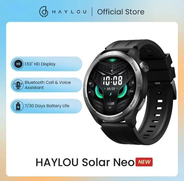 Relógio Smartwatch HAYLOU Solar Neo 1.53" HD Tela Sensível ao Toque com Chamadas Bluetooth - Foto 2