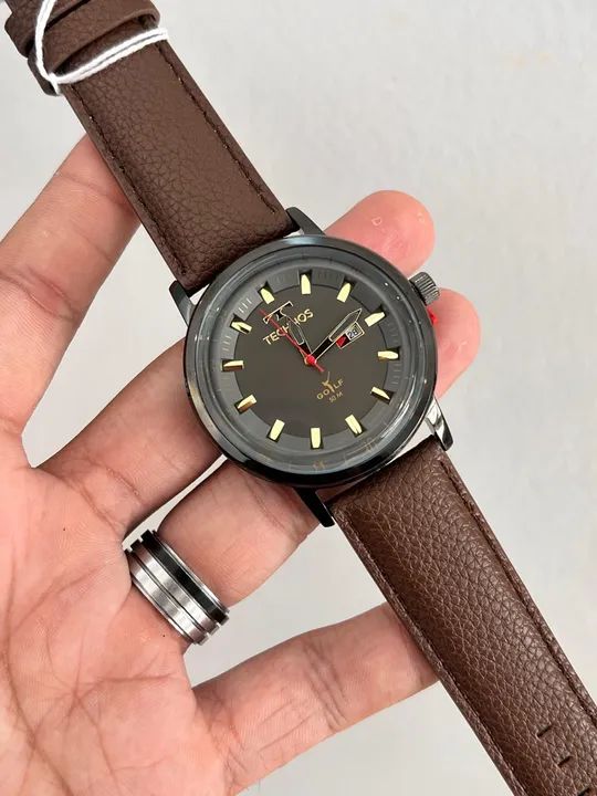 Relógio Luxo Technos em Couro 