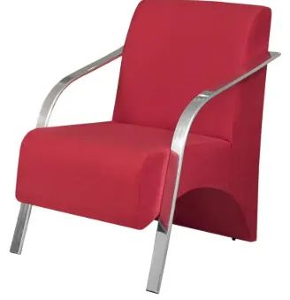Poltronas para Recepção com Braço Cromado65578332706307122