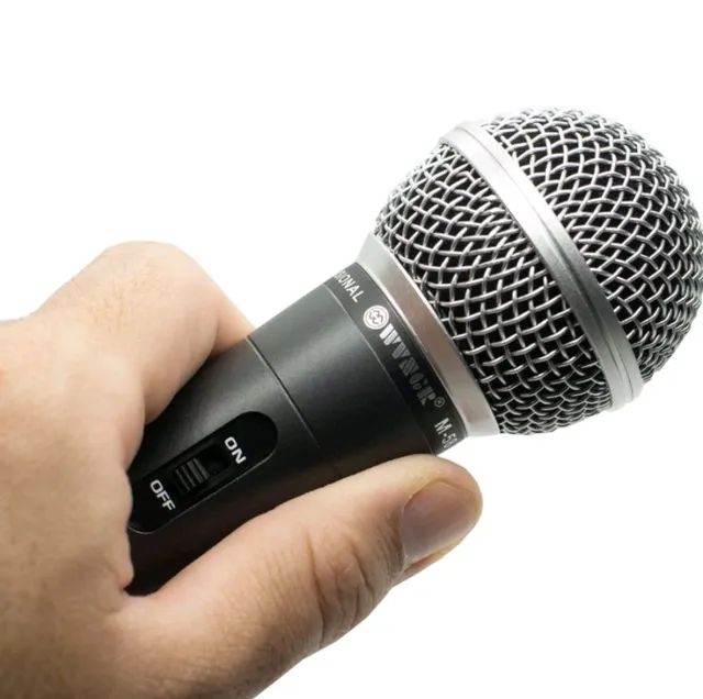 Microfone M-58 Com Cabo Profissional Wvngr