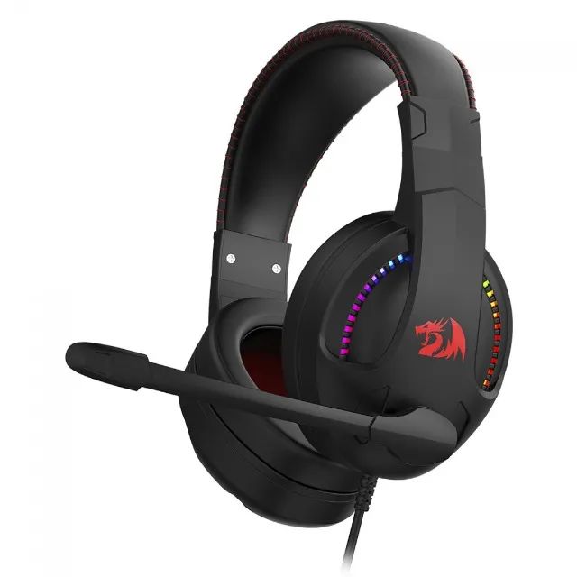 Headset Gamer Redragon Cronus Black Led RGB P2 C/ Adaptador P3 - WZetta - Foto 4