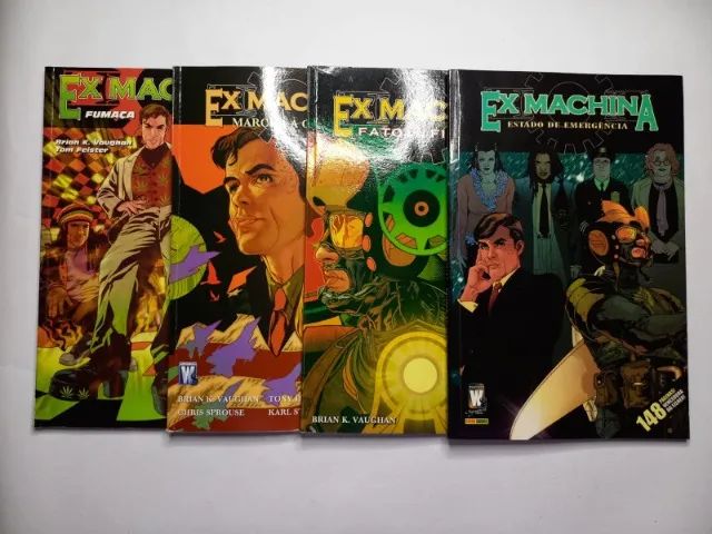 quadrinhos Ex Machina 1 3 4 5 6 7 8 9 10 Panini 2011 Capa Cartonada Excelentes - Foto 2