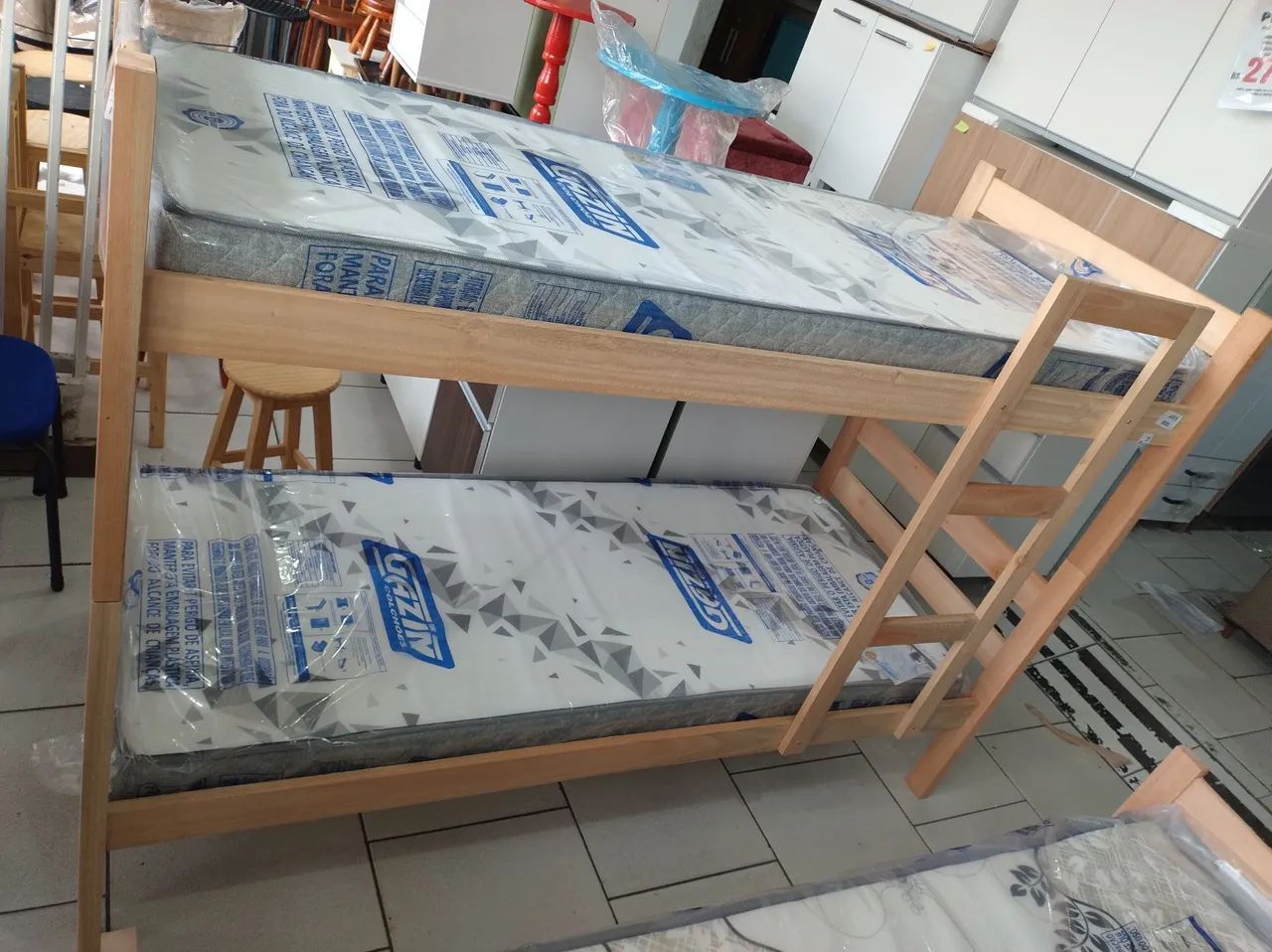 Beliche com 2 colchões de solteiro Gazin NOVOS  - Foto 2