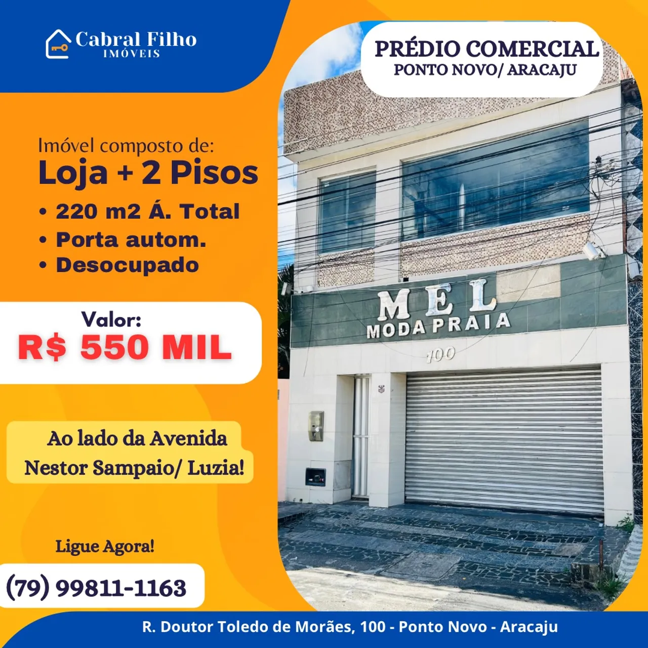 Prédio Comercial! Pronto p/ Uso no Bairro Luzia, Aracaju - 260m².
