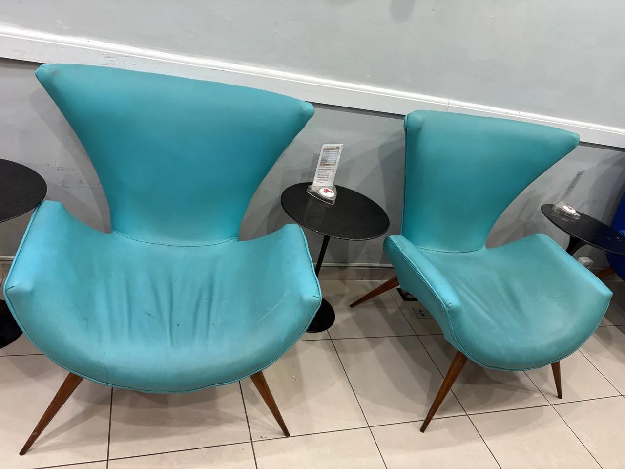 Poltrona Azul Turquesa Vintage - Foto 2