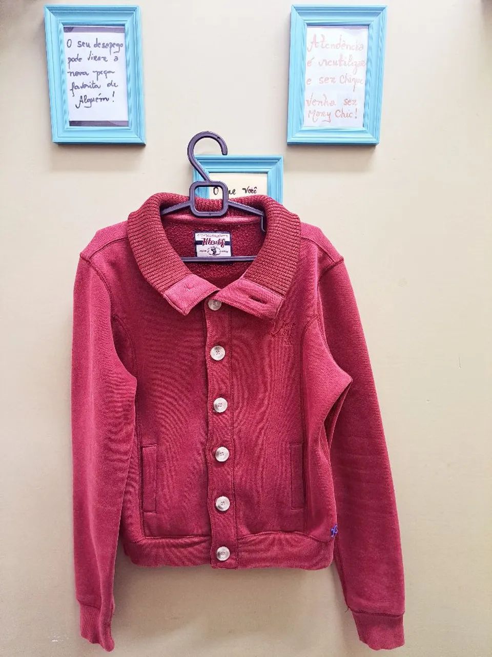 Blusa de frio vermelha(bordô)
