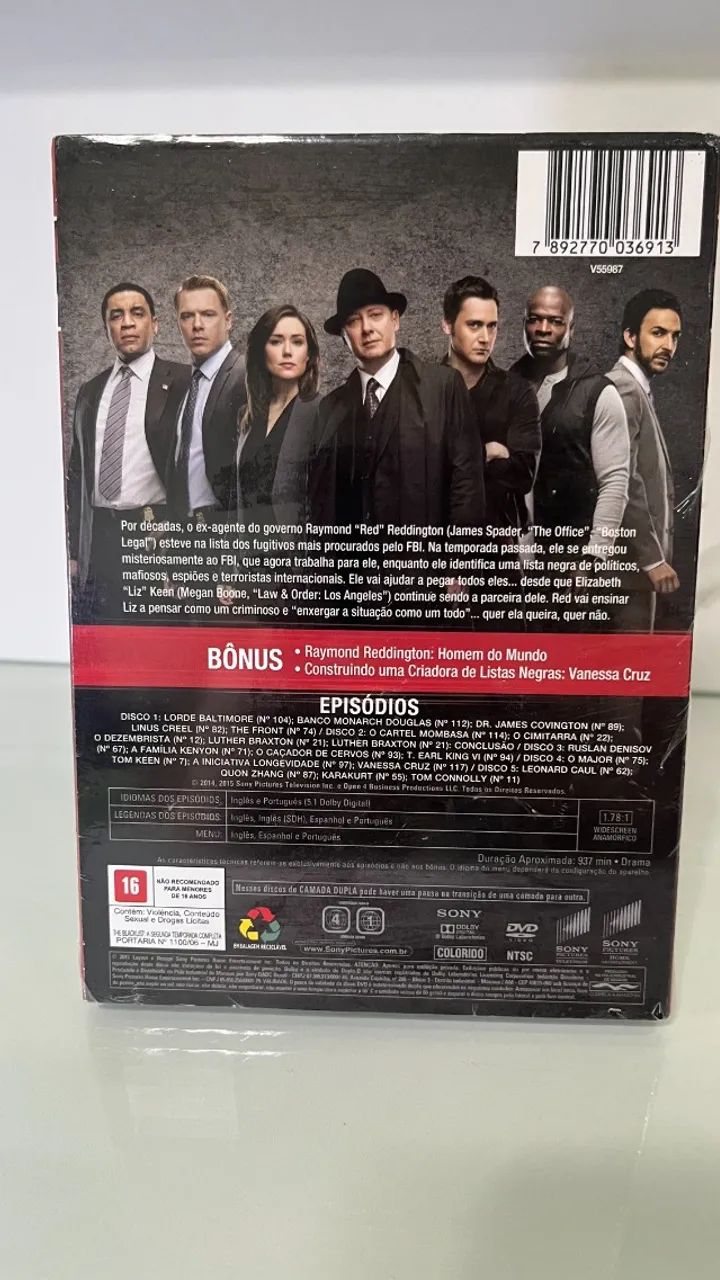 DVD The Blacklist - 2ª Temporada Completa (Original / Lacrado) - Foto 2