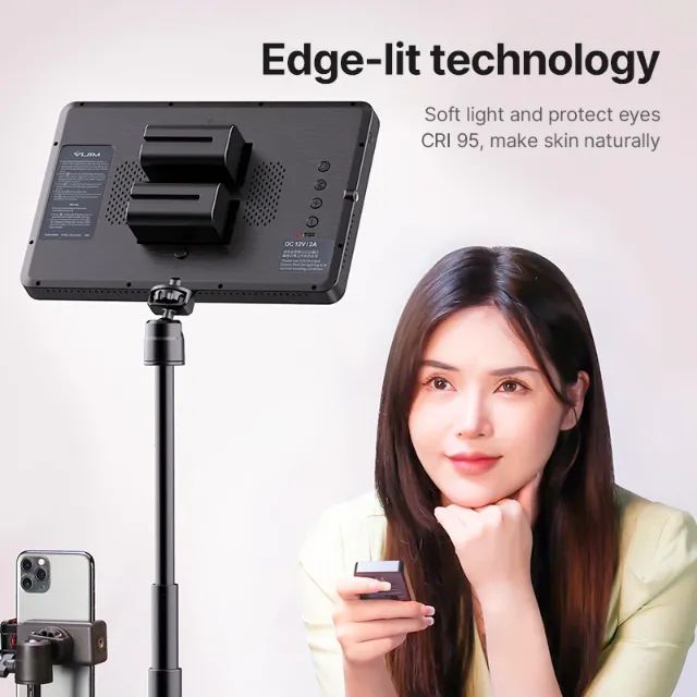 Painel Led Ulanzi/vijim k22 kit completo com suporte de mesa, controle