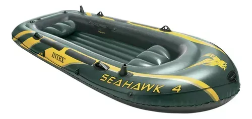 Bote Inflável Intex Seahawk 4 Pessoas 400 Com Remos