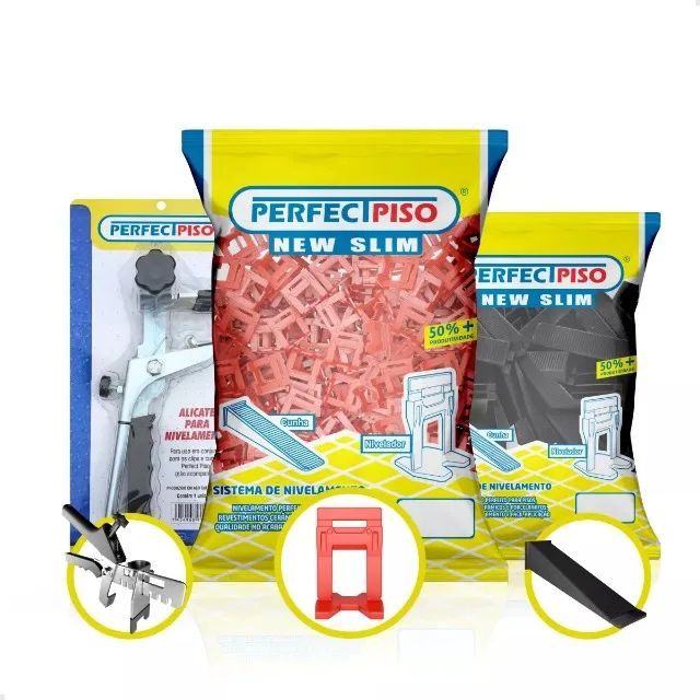 Kit 1 Alicate Tracionador De Cunhas + 1000 Clips Nivelador espaçador Slim 3mm + 300 Cunhas