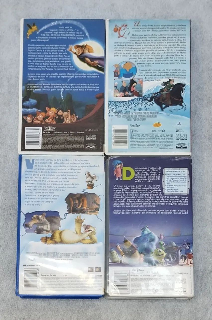 4 Fitas VHS - Desenho animado - Foto 2