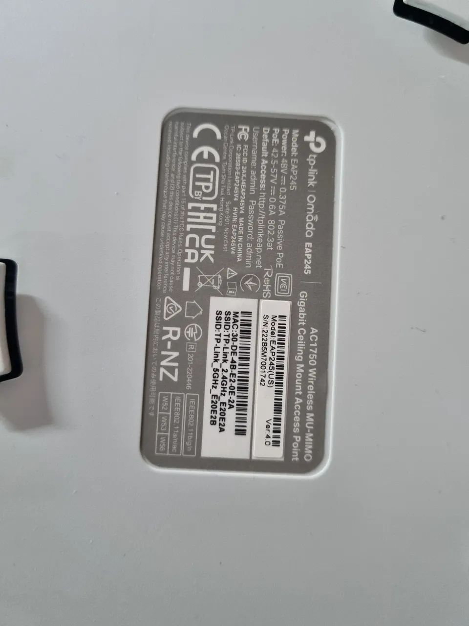 Roteador TP-Link EAP245 Gigabit Ceiling Mount Access Point