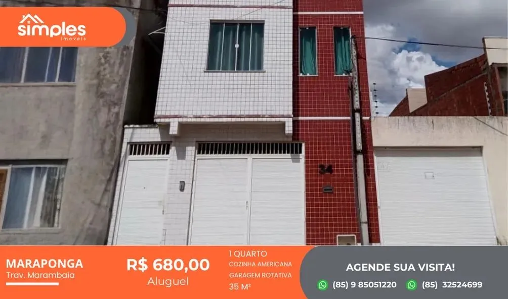 Apartamento para aluguel tem 35 metros quadrados com 1 quarto em Maraponga - Fortaleza - C
