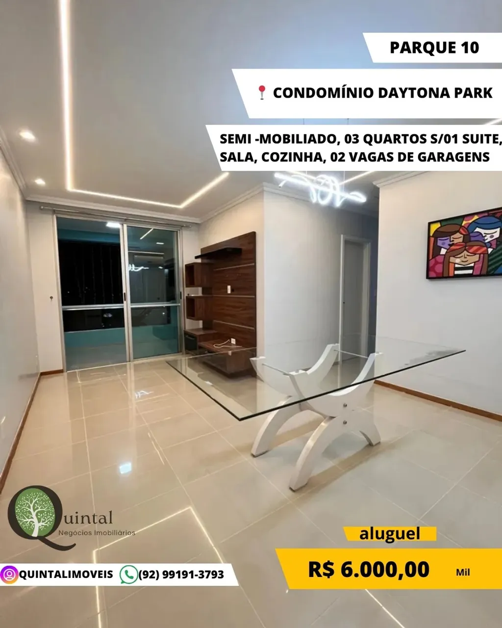 APARTAMENTO PARA LOCAÇÃO - DAYTONA PARK / PARQUE 10