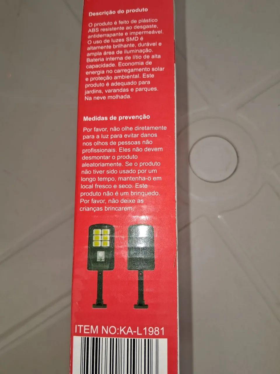 Lâmpada de Parede Sensor Solar Led - Foto 2