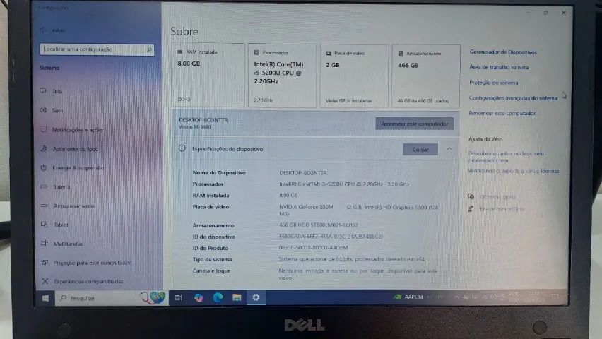 URGENTE! Ultrabook Dell i5 + 8GB RAM + Placa de vídeo 2g + suporte e Mouse de brinde - Foto 4