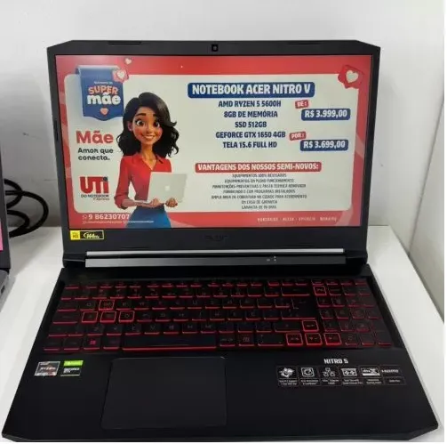 NOTEBOOK ACER NITRO V RYZEN 5 SEMINOVO