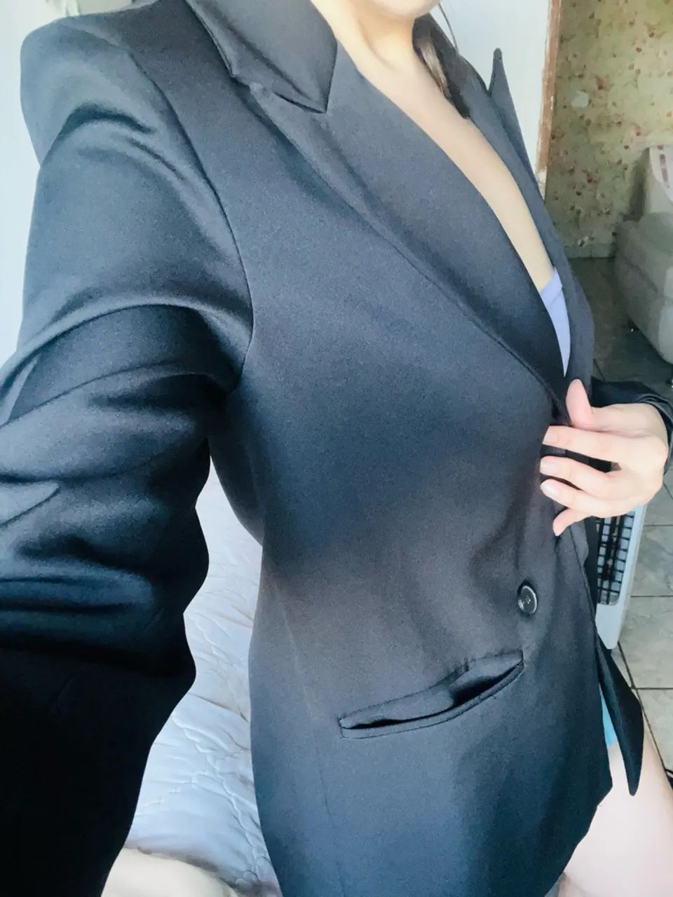 Blazer preto Shein tamanho M - Foto 2