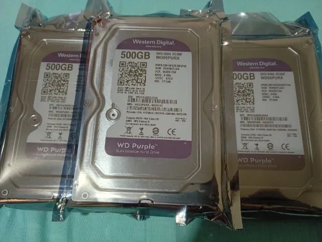 HD WD Purple 500GB para DVr Intelbras ( Câmeras)