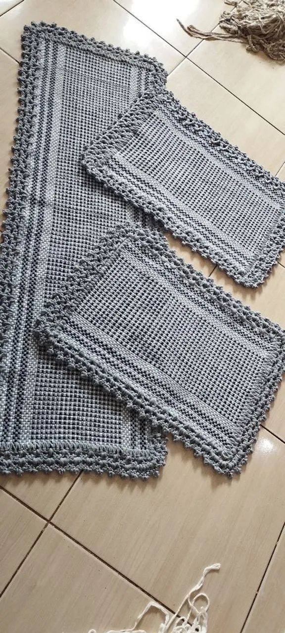 Tapetes de malha puro algodão super reforçado  - Foto 5