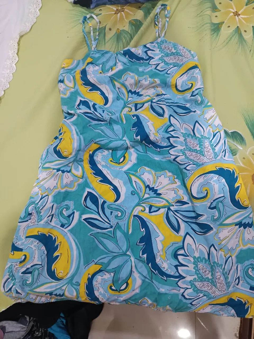 Vestido Viscolinho Estampado Curto