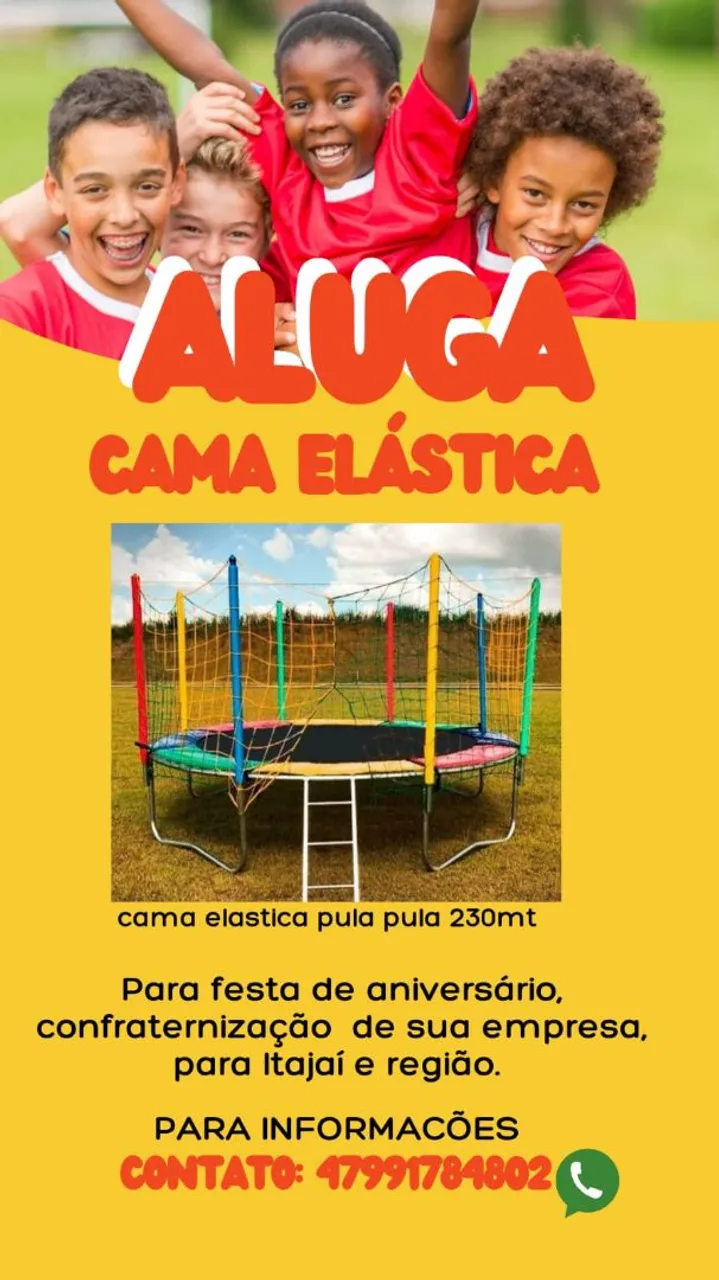 Aluguel de cama elástica pula pula