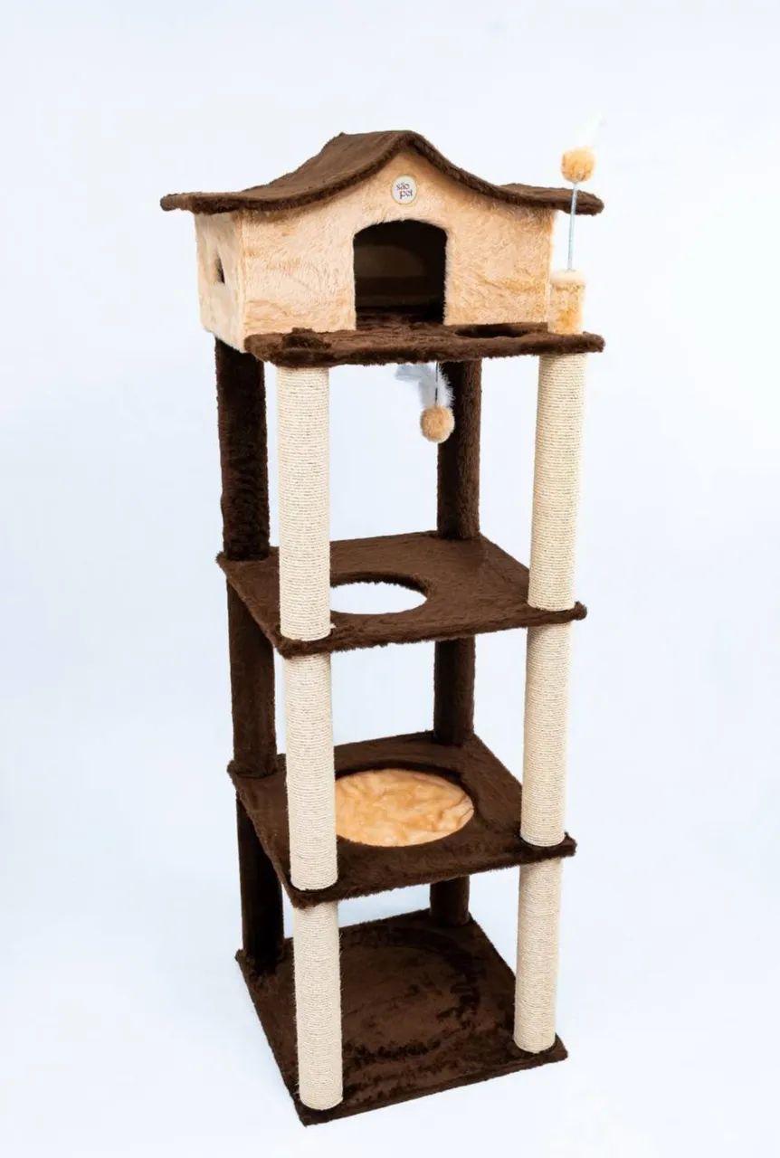 Super Arranhador 4 Andares - Diversão Garantida para Seu Gatinho!