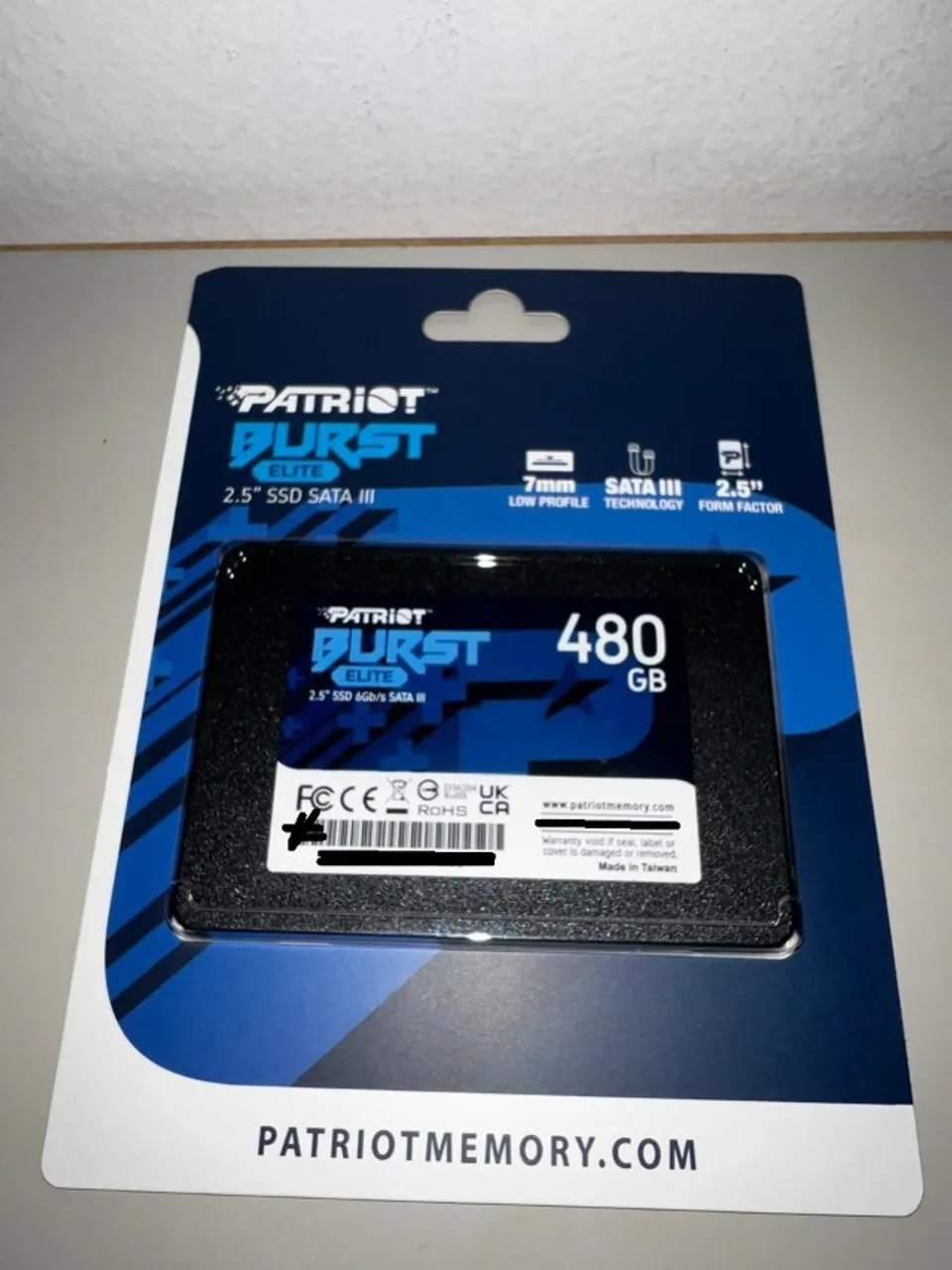 SSD Patriot Burst Elite Sata 480gb - Novo Lacrado R$ 240