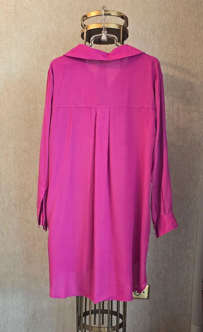 Camisa longa, rosa. Tamanho M.  Marca Max Glamm NOVA - Foto 3