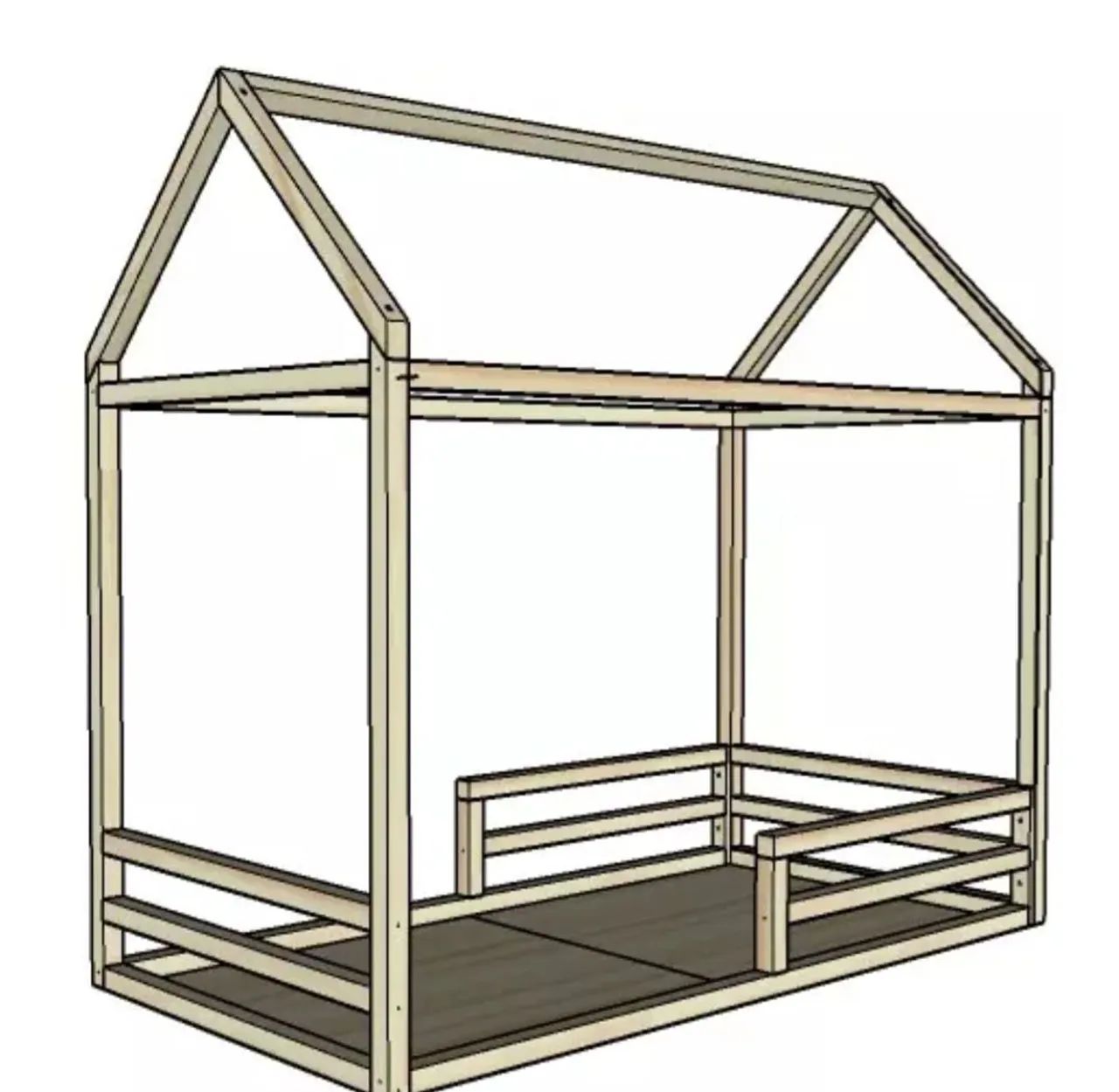 Cama infantil casinha - Foto 2