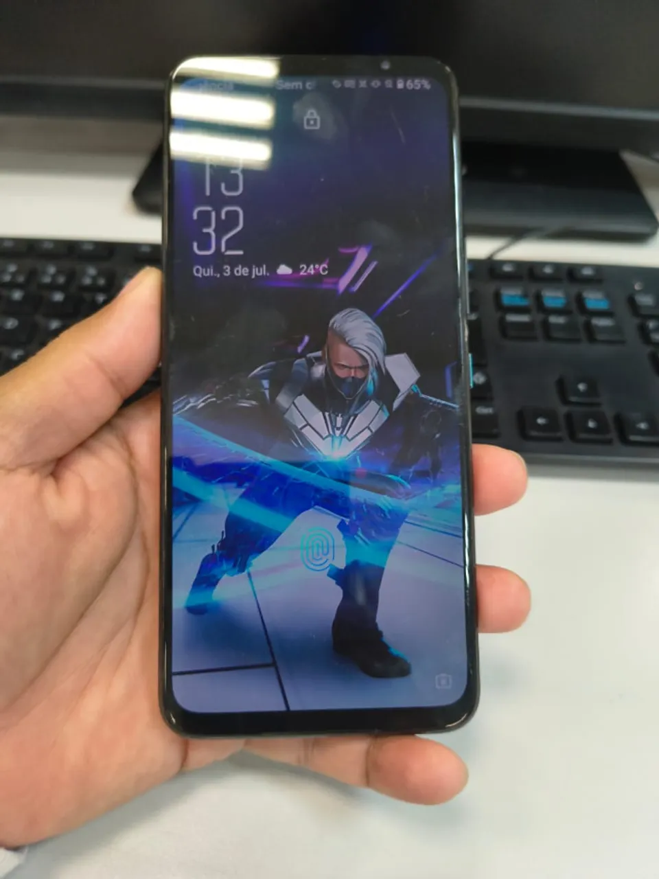 Asus Rog Phone 5s Zs676ks Dual Sim 512 Gb White 12 Gb Ram (Usado)