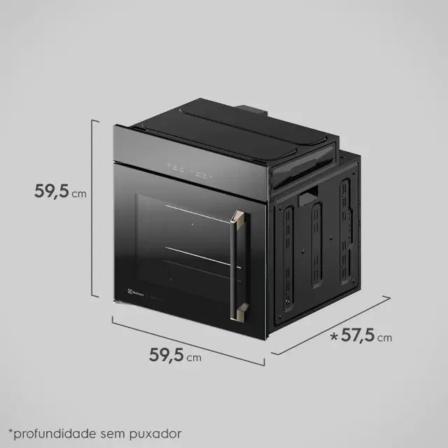 Forno de Embutir Electrolux Elétrico 80L Pro Series com Grill Preto (OE9VT) - Foto 2