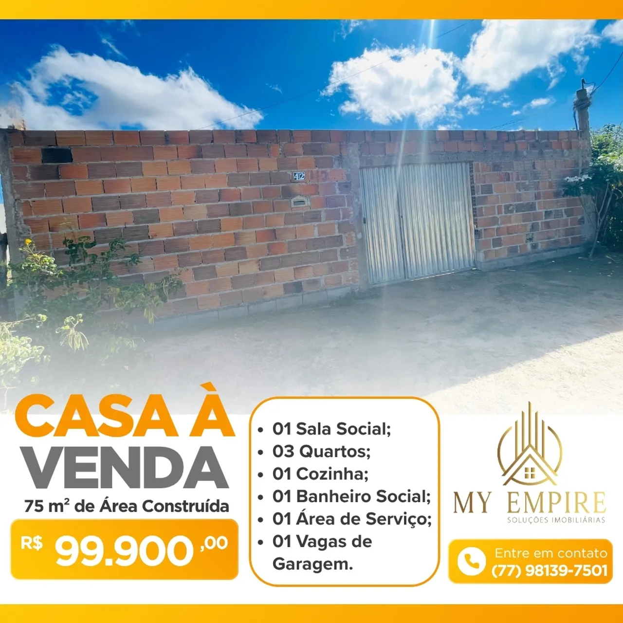 CASA À VENDA - R$ 99.900,00