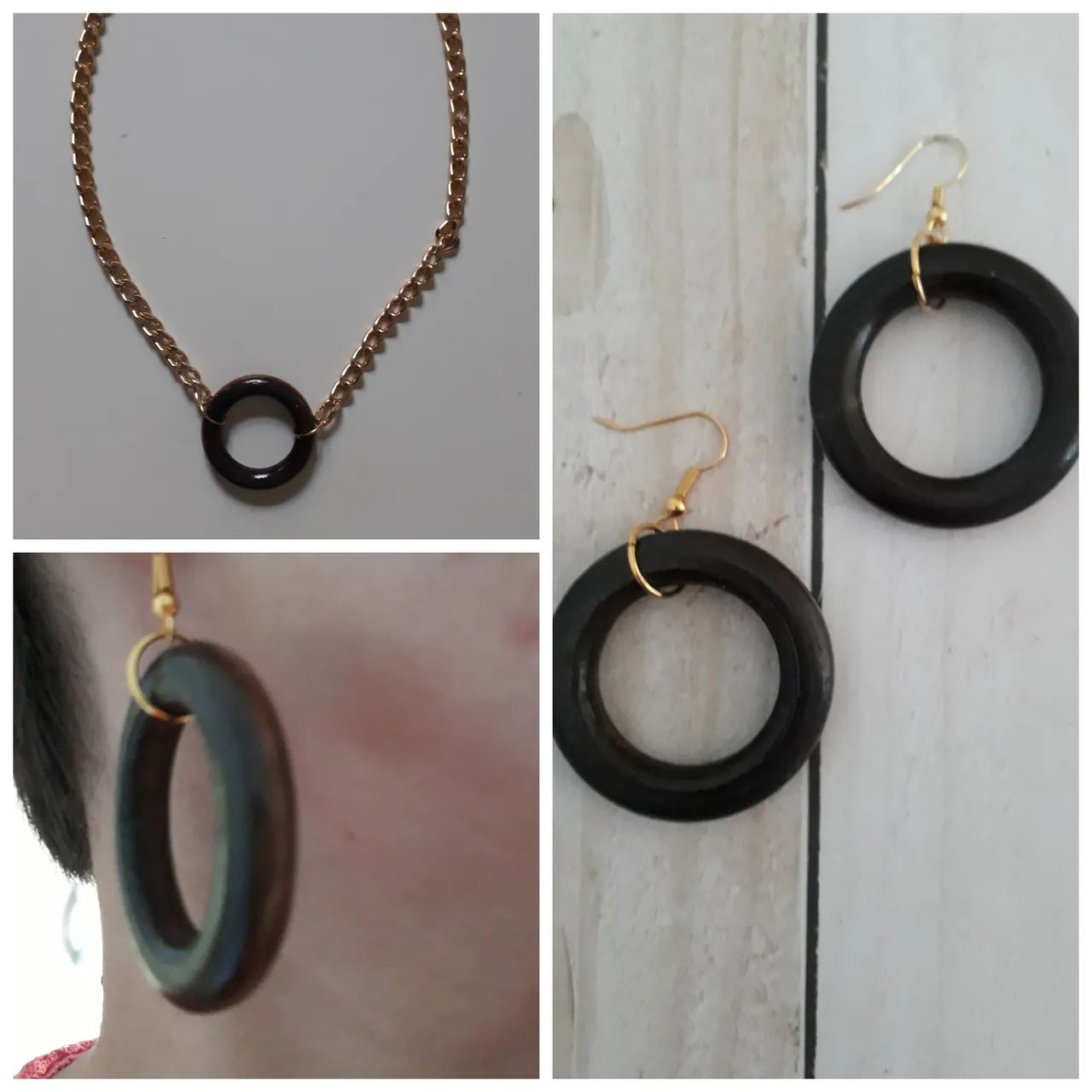 Conjunto colar e brinco 